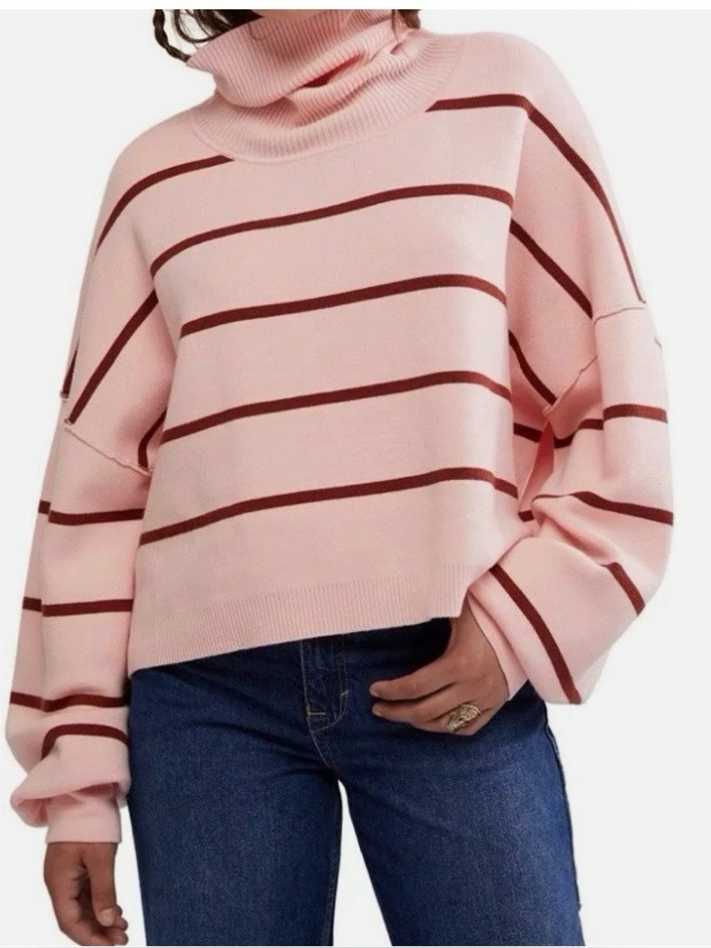 Free People Paulie Turtleneck Long-Sleeve Sweater NWT Large